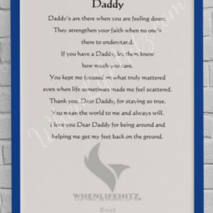 5x7 Father Blue Frame-personalized