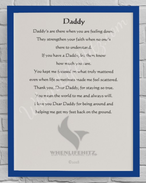 5x7 Father Blue Frame-personalized