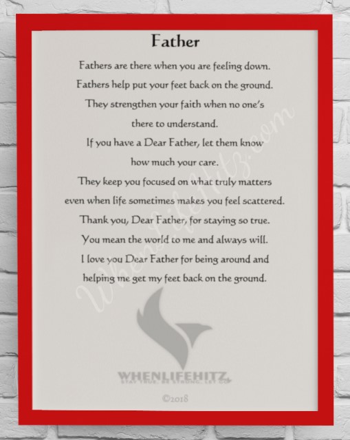 5x7 Father Red Frame