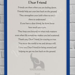 5x7 Friend Blue Frame