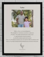 8x10 Father Black Frame example with pic