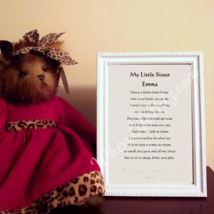 Sister 5x7 Ridged White Frame-Personalized