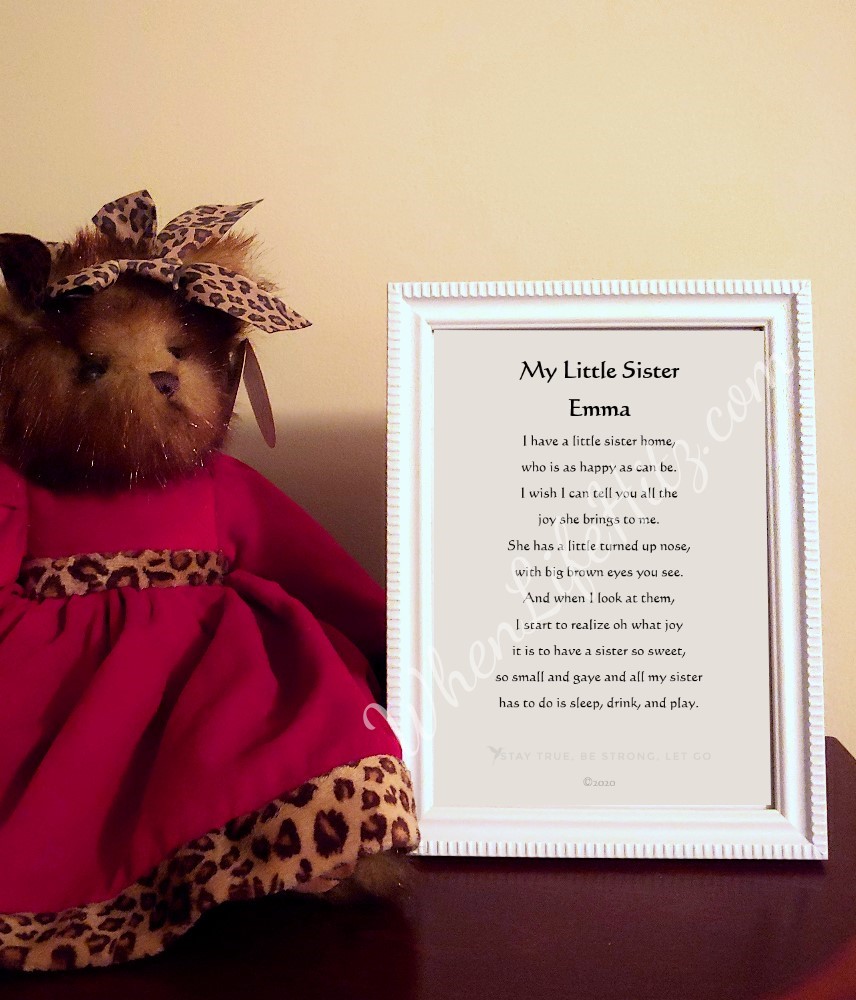 Sister 5x7 Ridged White Frame-Personalized